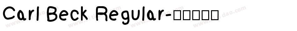 Carl Beck Regular字体转换